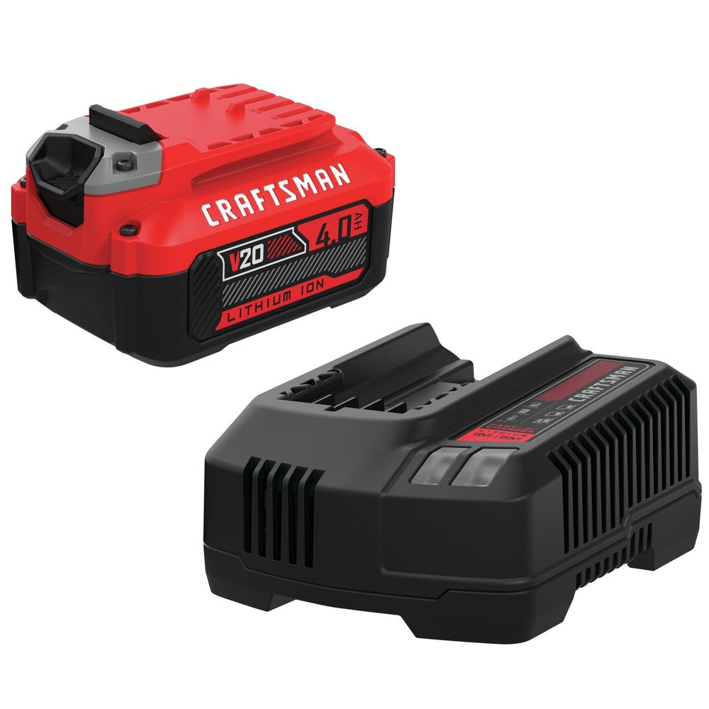 Factory Reconditioned Craftsman V20 4 Ah Lithium-Ion Battery and Charger Starter Kit