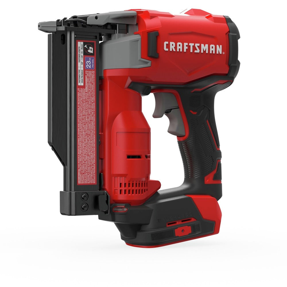Factory Reconditioned Craftsman V20 Brushless RP Lithium-Ion Cordless 23 ga. Pin Nailer (Tool Only)