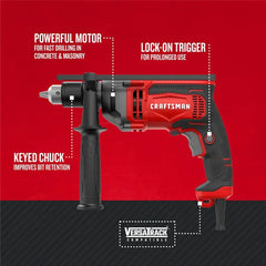 Factory Reconditioned Craftsman 7 Amp 1/2 in. Corded Hammer Drill