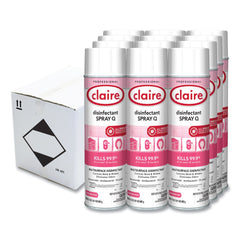 Claire 17 oz. Aerosol Spray Q Disinfectant - Country Fresh Scent (12/Carton)