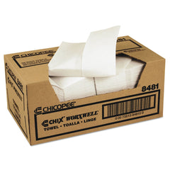 Chicopee 13 in. x 15 in. Z Fold Durawipe Shop Towels - White (100/Carton)