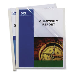 C-Line 0.13 in. Capacity 8.5 in. x 11 in. Vinyl Report Covers with Binding Bars - Clear (50/Box)