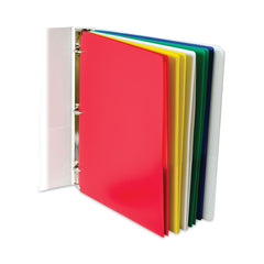 C-Line 3-Hole Punch 11 in. x 8.5 in. 2-Pocket Heavyweight Poly Portfolio Folder - Assorted (10/Pack)