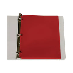 C-Line 3-Hole Punch 11 in. x 8.5 in. 2-Pocket Heavyweight Poly Portfolio Folder - Red (25/Box)