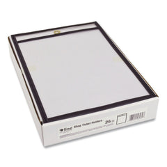 C-Line Super Heavy-Duty Top Load 5 in. x 8 in. Insert Stitched Shop Ticket Holders - Clear Front, Black Border (25/Box)