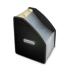 C-Line 10 in. Expansion 1/12-Cut Tabs 13 Sections Letter Size Vertical Expanding File - Black