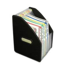 C-Line 10 in. Expansion 1/12-Cut Tabs 13 Sections Letter Size Vertical Expanding File - Black