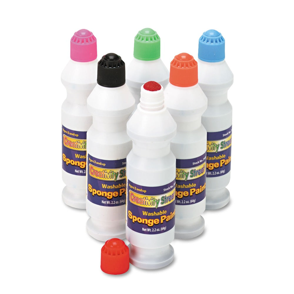 Creativity Street 2.2 oz Sponge Paint Set - 6 Assorted Colors (6/Set)