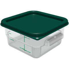 Carlisle 1197008 7.31 in. x 7.31 in. x 0.63 in. Squares Food Storage Container Lid - Forest Green