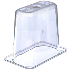 Carlisle 3068807 4.25 in. x 6.93 in. x 6 in. 1.4 qt. StorPlus Polycarbonate Food Pan - Clear