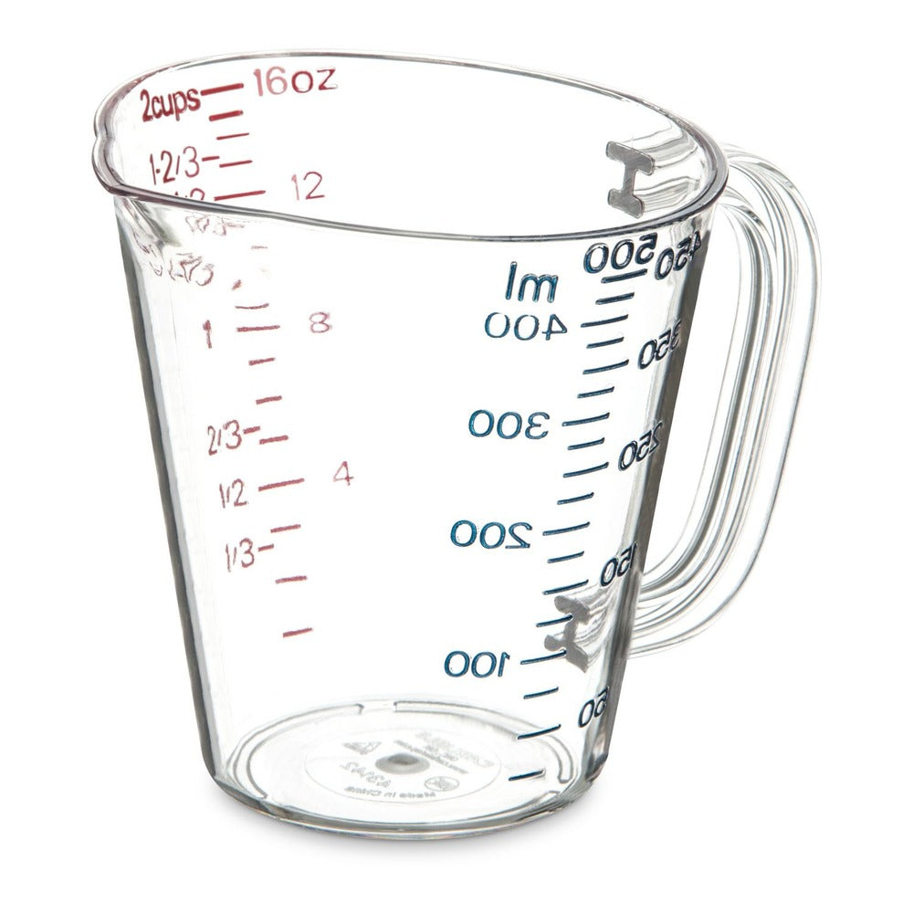 Carlisle 4314207 1 Pint Commercial Plastic Measuring Cup - Clear