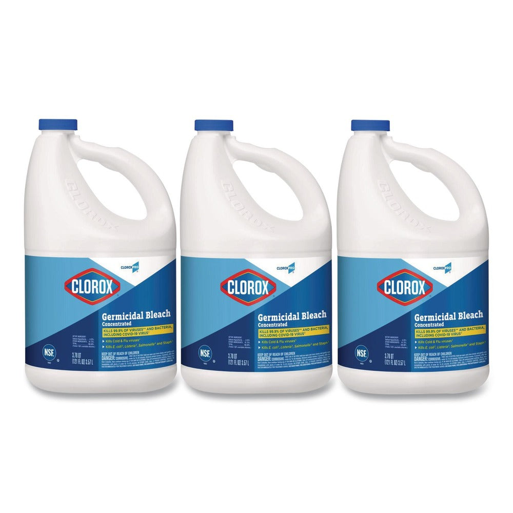 Clorox 121 oz. Bottle Regular Concentrated Germicidal Bleach (3/Carton)