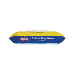 Clorox 8 in. x 7 in. 1-Ply Easy Pull Pack Disinfecting Wipes - Lemon Scent White (6 Boxes/Carton)