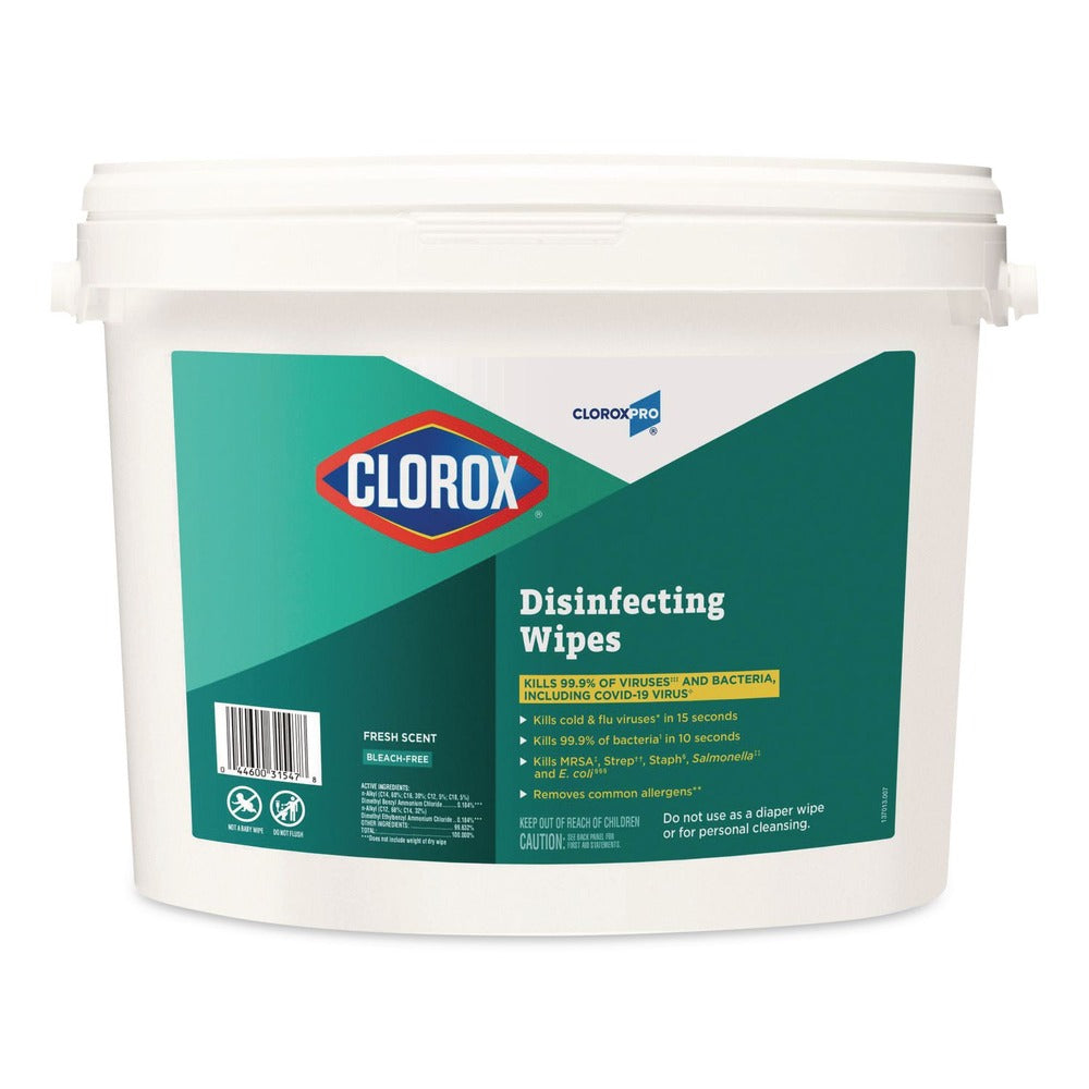 Clorox 1 Ply 7 in. x 8 in. Fresh Scent Disinfecting Wipes - White (1/Carton)