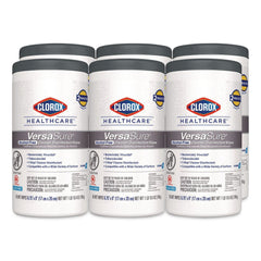 Clorox Healthcare 6.75 in. x 8 in. 1-Ply VersaSure Cleaner Disinfectant Wipes - Fragranced White (6/Carton)