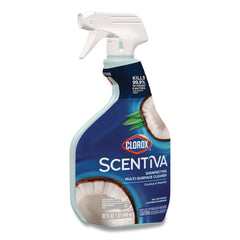Clorox Scentiva 32 oz Disinfecting Multi-Surface Cleaner - Coconut and Waterlily Scent (9/Carton)