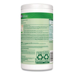 Clorox CloroxPro EcoClean 8 in. x 7 in. 1-Ply Disinfecting Wipes - Unscented White