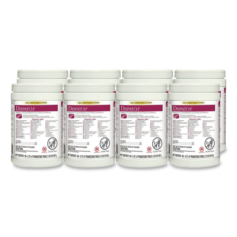 Clorox Healthcare 6-3/4 in. x 8 in. Dispatch Cleaner Disinfectant Towels (8/Carton)