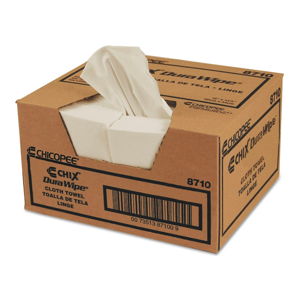 Chicopee VeraClean 12 in. x 13 in. 1/4-Fold Critical Cleaning Wipes with Smooth Texture - White (400/Carton)