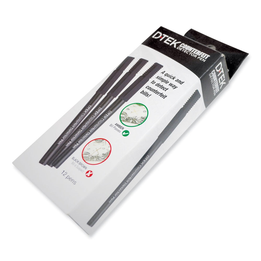 CONTROLTEK DTEK U.S. Currency Counterfeit Detector Pens (12/Pack)