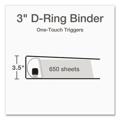 Cardinal 3 in. Capacity 11 x 8.5 Premier Easy Open ClearVue Locking Slant-D Ring Binder - White