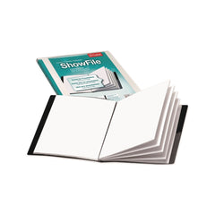 Cardinal ShowFile 12 Letter-Size Sleeves Display Book with Custom Cover Pocket - Black