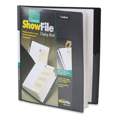 Cardinal ShowFile 12 Letter-Size Sleeves Display Book with Custom Cover Pocket - Black