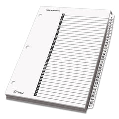 Cardinal 31 Tab 1 - 31 Letter Traditional Onestep Index System - White (31/Set)