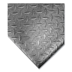 Crown 36 in. x 60 in. Tuff-Spun Foot-Lover Rectangular Diamond Surface Mat - Black