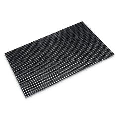 Crown 36 in. x 60 in. Safewalk Heavy-Duty Anti-Fatigue Drainage Mat - Black