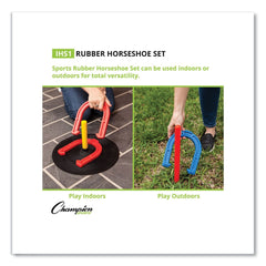 Champion Sports Indoor/Outdoor Rubber Horseshoe Set (8-Piece/Set)