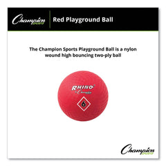 Champion Sports 6 in. Diameter Playground Ball - Red
