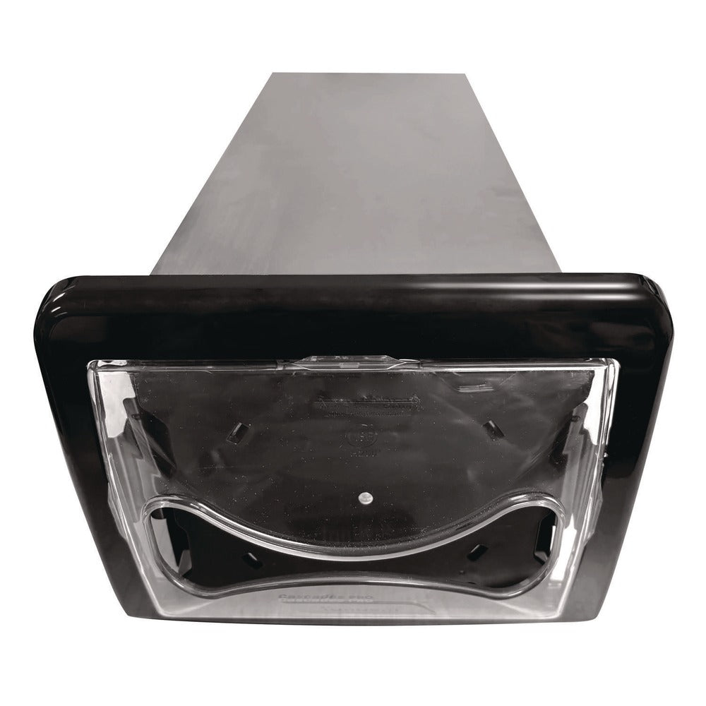 Cascades PRO DN200 6.25 in. x 18 in. x 6.5 in. Tandem In-Counter Interfold Napkins Dispenser - Black