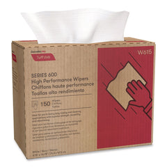 Cascades PRO 9.75 in. x 16.75 in. 1-Ply Tuff-Job Spunlace Towels - White (6 Boxes/Carton)