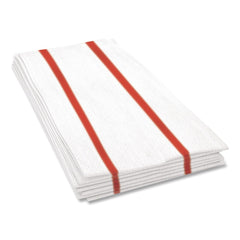 Cascades PRO W921 12 in. x 24 in. Tuff-Job S900 Antimicrobial Foodservice Towels - White/Red (150/Carton)