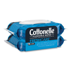 Cottonelle 35970 Fresh Care 3.73 in. x 5.5 in. 1-Ply Flushable Cleansing Cloths - White (84/Pack)