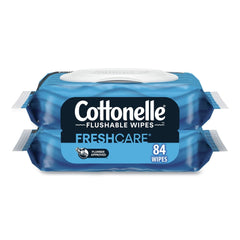 Cottonelle Fresh Care 1-Ply 3.73 in. x 5.5 in. Flushable Cleansing Cloths - White (8/Carton)