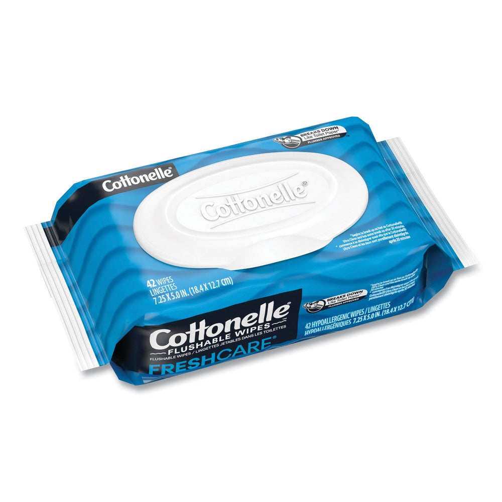 Cottonelle 44932 Fresh Care 3.75 in. x 5.5 in. 1-Ply Flushable Cleansing Cloths - White