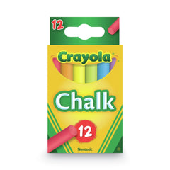 Crayola 3 in. x 0.38 in. Diameter Chalk - 6 Assorted Colors (12/Box)