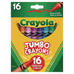 Crayola Jumbo Crayons - Assorted (16/Box)