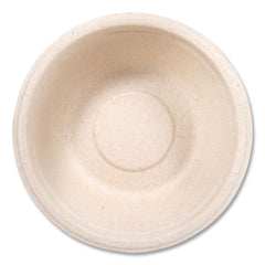 Dart 12FBRB 12 oz Compostable Molded Fiber Dinnerware Bowl - Natural (1000/Carton)