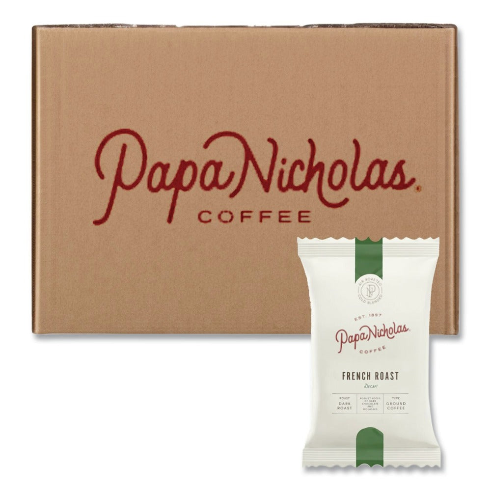 PapaNicholas Coffee 25186 Premium Coffee - Decaffeinated French Roast (18/Carton)