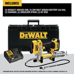 Dewalt DCGG571M1 20V MAX Lithium-Ion Cordless Grease Gun Kit (4 Ah)