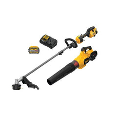 Dewalt 60V MAX FLEXVOLT Brushless Lithium-Ion 17 in. Cordless Attachment Capable String Trimmer and Blower Combo Kit (9 Ah)