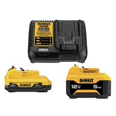 Factory Reconditioned Dewalt (2-Piece) 12V Lithium-Ion Batteries and Charger Starter Kit (3 Ah/5 Ah)
