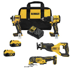 Factory Reconditioned Dewalt 20V MAX Brushless Lithium-Ion Cordless 4-Tool Combo Kit (4 Ah)