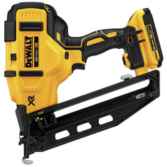Factory Reconditioned Dewalt 20V MAX XR Lithium-Ion 16-Gauge Cordless Angled Finish Nailer Kit (2 Ah)