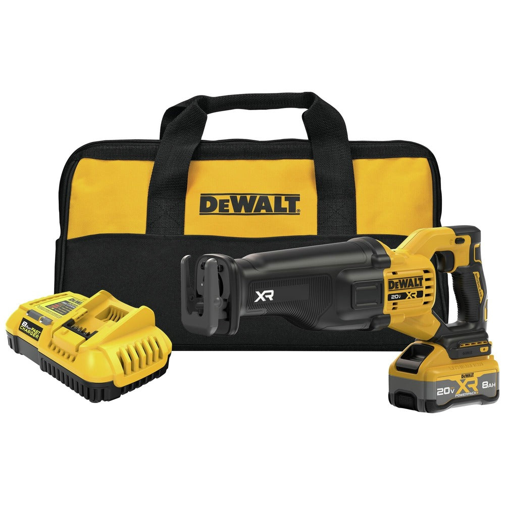 Factory Reconditioned Dewalt 20V MAX XR Lithium-Ion Brushless Cordless Reciprocating Saw Kit with POWERPACK (8 Ah)