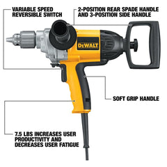 Factory Reconditioned Dewalt 9 Amp 0 - 550 RPM 1/2 in. Corded Drill with Spade Handle