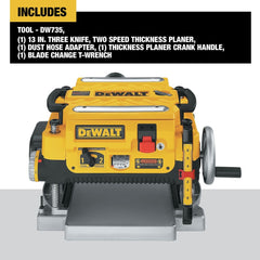 Factory Reconditioned Dewalt 15 Amp 13 in. Three Knife 2-Speed Thickness Corded Planer